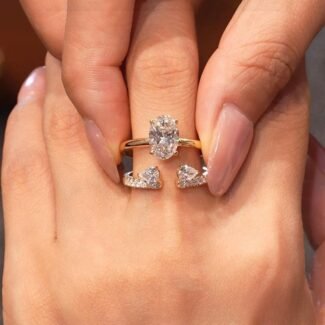 Anti tarnish ring for womens & girls, 18k gold plated, gift for womens
